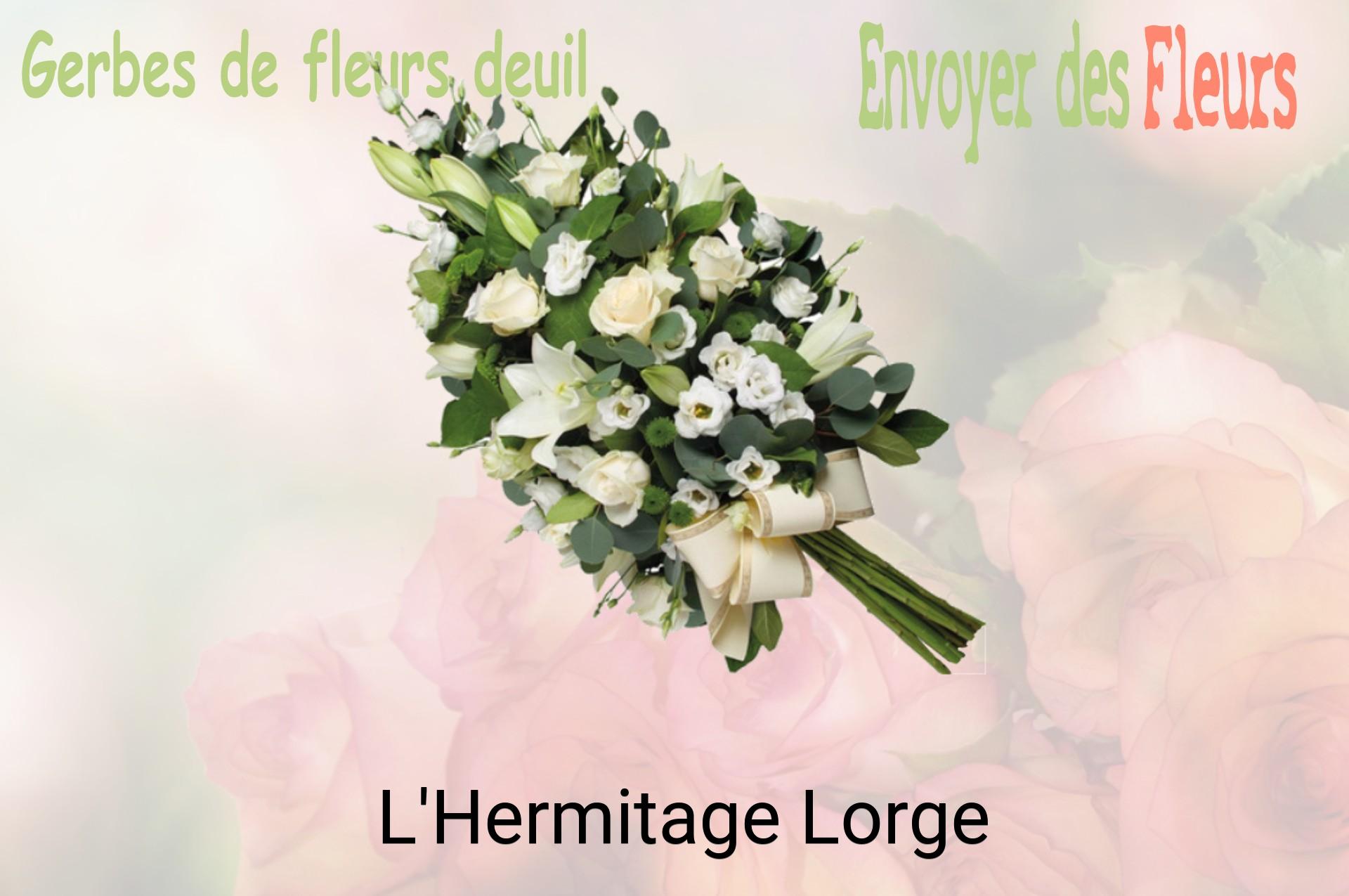 Gerbe de fleurs de deuil livrée à L'Hermitage-Lorge
